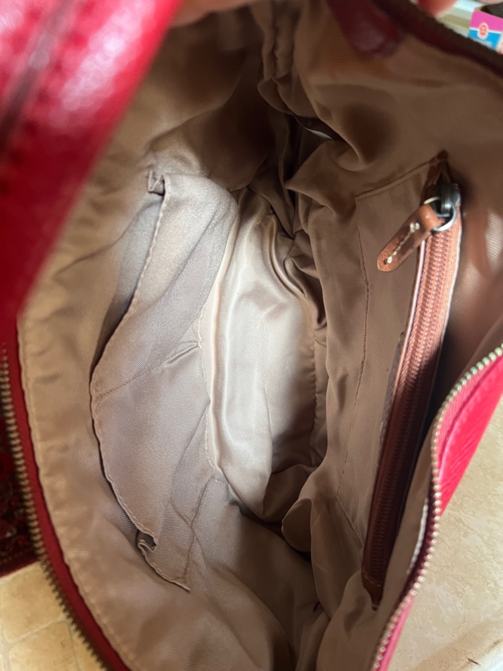 The Sak Red Perforated Leather Shoulder Bag - Picture 8 of 10